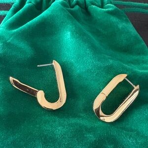 Gold Jenny Bird U-Link Earrings (Medium Size)